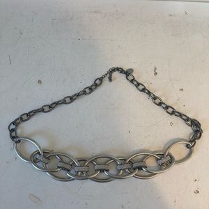 Silver Chainlink Necklace with Sparkles